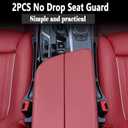 Car Seat Gap Filler, car in between seat catcher 2-Pack No-Drop Seat Side Gap Seam Filler Organizer, Universal filler between car seat and console (Black)