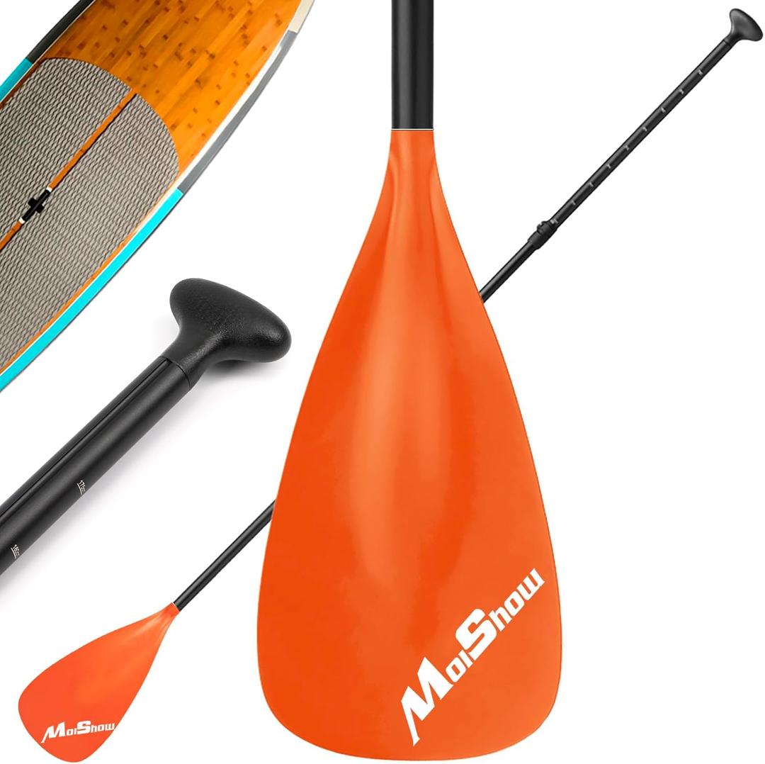 SUP Paddle - Adjustable 3 Pieces Stand Up Paddle Board Paddle with Unique Lock Design Floating Alloy Shaft Paddleboard Paddle