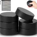 Liliful Sport Foam Ice Hockey Pucks 3 in for Practicing and Training with Mesh Bag Indoor Use Lightweight Hockey Supplies for Adult, Safe Official Regulation Size (Black)