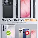 Vizvera for Galaxy S26 Ultra Case with 2 Pack Privacy Screen Protector[RFlD Card Holder][Camera Cover] Shockproof Silicone Protective Phone Case for S26 Ultra 2026