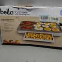 bella 12" x 22" Electric Griddle with Warming Tray, EverGood Ceramic Nonstick Coating & Removable Temperature Probe, Dishwasher-Safe Drip Tray & Cool Touch Handles, 1500 Watt, Oatmilk