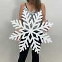 Wooden Snowflake Party Prop Decoration, Christmas Holiday Decor, Winter Theme Party, Laser Cut Snowflake Signs for Winter Onederland