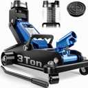 AUTOWN 3 Ton Floor Jack, Alloy Steel Hydraulic Car Jack with Quick Lift & Cross-Shape Rubber Pad, 7.1-20.9 Inch Lifting Range for SUV Truck (6600 lbs)