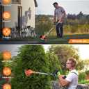 Cordless Weed Wacker, 21V 2-in-1 Lightweight Stringless Weed Wacker, Foldable 2.0Ah Battery Powered Weed Trimmer, Grass Trimmer/Brush Cutter/Edger Lawn Tool for Yard Lawns Garden