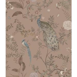 Orainege Vintage Floral Peel and Stick Wallpaper Floral Birds Contact Paper 16.9in x118.1in Self Adhesive Removable Wallpaper for Bedroom Cabinets Decor Flower Leaf Wall Paper