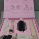 High-Speed 5 in 1 Hair Styler with Auto Curling Iron, Straightener & Volumizing Hot Air Brush |Fast Drying Ionic Blowout, No Heat Damage | Travel & Home Styling Tool (Pink)