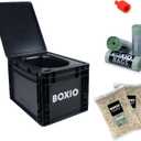BOXIO Toilet - Portable Toilet, Camping Toilet, composting Toilet for car Camping, Boat or Camping. Mini Camping Toilet: 14,7" x 11,8" x 11,0" Made in Germany.