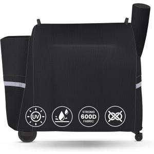 QuliMetal Grill Cover for Traeger Pro 34/780 Series - 600D Heavy Duty Waterproof Smoker Cover Grill for Treager Pro 34,Pro 780, exas,Z Grills,BAC380 Full-Length Grill Cover Grill Accessory (Black)
