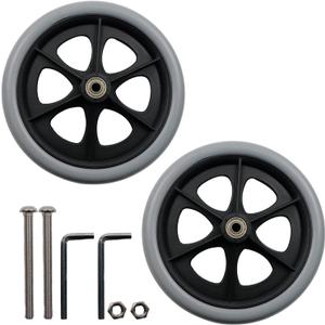 Wheelchair Walker Accessories 8" Replacement Wheels Fit for Rolling Walker 2pcs