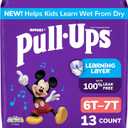 Pull-Ups Boys' Potty Training Pants, Size 6T-7T Training Underwear (55-75 lbs), 52 Count, 4 Pack 