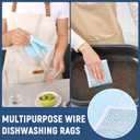 Double Side Non Scratch Wire Dishcloth 15pcs-Multipurpose Wire Dishwashing Rags Wire Mesh Cleaning Cloth,Kitchen Towels and Dishcloths Sets Microfiber Cloth for Cleaning Pans Sinks & Cookware
