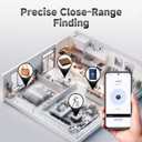 Air Tags for Android, 4 Packs Bluetooth Tracker for Google Find Hub (Find My Device) App. Item Finder Locator for Keys, Luggage, Suitcase, Backpack (Black, 4PCS)