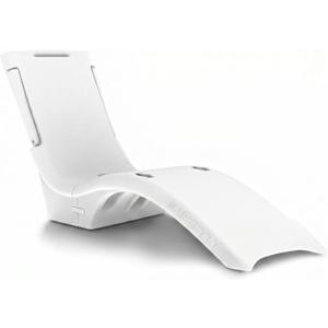 Pool Lounger, Fade-Resistant, Waterproof, Anti-Floating Patio Furniture, Pool Lounge Chair for Sun Shelf, Use in Pools with Shelves Up to 9-Inches Deep or Outside Pool Deck, White