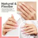 modelones X Nail Gel Kit Kit Medium Oval, 9-in-One Nail Glue with Portable U V Lamp 216Pcs 12Sizes Pre-Etched Round Press ons Fake Acrylic Extension Kit DIY Salon Gift for Women