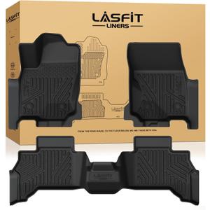 LASFIT Floor Mats for Toyota 4Runner 2025 2026 (Only Fit Hybrid), All Weather TPE Custom Fit Floor Liner for 4 Runner TRD/Limited/Platium 6th gen Front&Rear Car Mats, Black