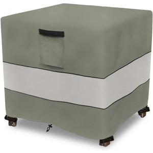 Patio Wicker Side Table Cover,22W x 22D x 18H inch,Waterproof Square Patio Small Side Table Cover,Suitable for 3-Piece Outdoor Wicker Patio Bistro Set Side Table Grey Green