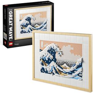 LEGO 31208 Art Hokusai  Big Wave, Japanese 3D Wall Panel, Picture - Ocean, Creative Hobbies for Adults, DIY DIY Home or Office Decoration