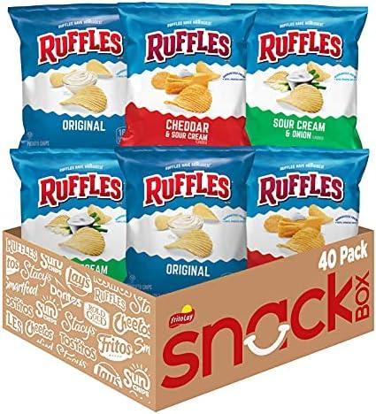 Ruffles Potato Chips Variety Pack, 40 Count  Use by Dec 31 2024