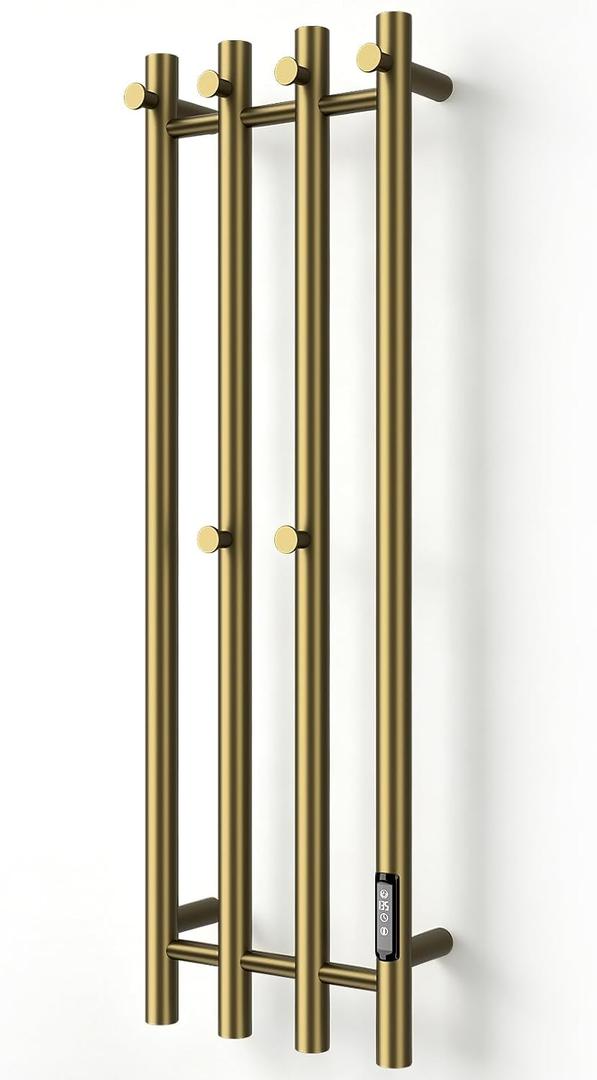 Poloma Towel Warmer Rack for Bathrooms, Heated Towel Rack Heater, ElectricTowel Dryer, Stainless Steel, Golden. CSA Certified