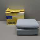 THREAD SPREAD - Oversized King Duvet Cover, 600 Thread Count Sateen 3Pc Egyptian Cotton Duvet Cover Set, 100% Pure Cotton Comforter Cover, 2 Pillow Shams, Zipper Closure, 7 Corner Ties, Light Blue