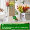 3-in-1 Artificial Lavenders Vase Set Fake Lavenders (2 Red&2 Yellow) with 14oz Nano Mineral Crystal Beads Hollow Vase for Smells Absorbing, Odor Control for Home Office Porch