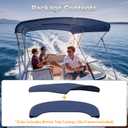 3 Bow Bimini Top Replacement Canvas- 900D Durable Marine Grade Canvas with Storage Boot, Waterproof & UV-Proof Boat Canopy for without Frame Jon Boats, Pontoon Boats (Navyblue, 6'L x 46-67"W x 72"H)