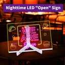 Lumi Board Led Drawing Tablet LED Board with Colors Acrylic Dry Erase Board with Adjustable Stand Led Notes Board with 7 Markers Halloween Decor Gift (30 cm x 20 cm (11.81" x 7.87"))