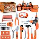 Kids Tool Set Toddlers Tool Kit Kids Toddlers Tool Belt 3 4 5 Year Old Construction Tools Toys for Boys Birthday Gifts Age 3 4 5