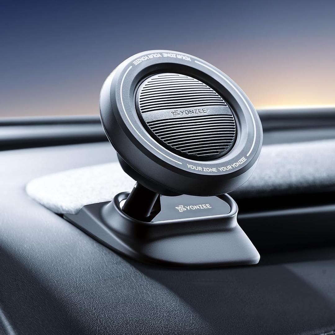 YONZEE Tesla Magnetic Phone Mount for Model Y Juniper 2025-2026 and Model 3 Highland 2024-2026, Dashboard Phone Holder with Strong Magnetic Grip, Interior Accessories for iPhone and Smartphones