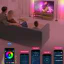 OIYN Smart RGBICW LED Corner Floor Lamp - 16 Million DIY Colors, 68+ Scenes, Music Sync, App & Remote Control, Color-Changing Ambient Lighting for Living Rooms, Bedrooms, and Gaming Rooms
