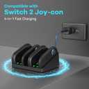 MOOGOLE 4 in 1 Charging Dock Compatible with Nintendo Switch 2 Joycon Controller