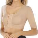 BRABIC Shaper Tops for Women Arm Compression Post Surgery Front Closure Bra Tank Top Shapewear (Beige) M