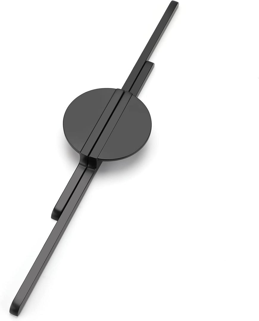 Rergy Cabinet Handles Half Moon Door Pulls and Knobs2Pack Back 11-1/3inch Hole Center, Decorate Hardware for Kitchen Zinc Alloy Furniture for Dresser Drawer (Black)