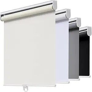 AOSKY Blackout Cordless Roller Shade for Indoor Windows, 23"W x 72"H, Ivory
