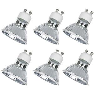 OHLECTRIC MR16 Halogen Reflector Bulb, GU10 Base (4-Pack) 35 Watt, 38° Flood, 120 Volt, 2000 Hour Life Span, Dimmable, Cover Guard, 3200, ANSI FMW, Ceiling Fixtures, Track Lighting