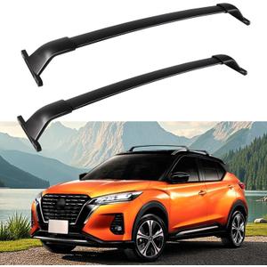 Roof Rack Cross Bars for Nissan Kicks 2017-2024 Convenient Baggage and Luggage Transport (Black)