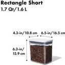 OXO Good Grips POP Container Airtight 1.7 Qt for Coffee and More Food Storage, Rectangle, Clear