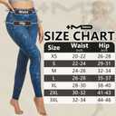 +MD High Waist Women's Printed Leggings (Blue, L)