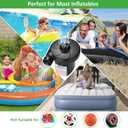 AGPTEK Electric Air Pump, Portable Air Pump with 3 Nozzles, 4.5kPa Quick-Fill,110V AC/12V DC Inflator/Deflator Pumps for Outdoor Camping, Inflatable Air Mattress Beds, Boats, Swimming Ring