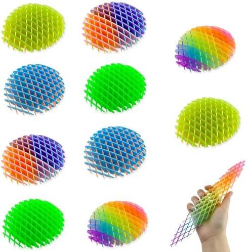 10Pcs Fidget Worm Toy, Cool Toy Worm Big Fidget Toy, Green Cute Worm Shaped Ornament, Funny Pocket W orm Fidget Toy Weird Sensory to y Portable for Adults Children