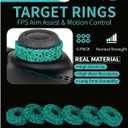 2 x Epindon Target Rings | FPS Aim Assist Precision Motion Control | Compatible with PS5/PS5 Edge,PS4, Xbox Series X/S, Xbox One, Switch Pro Controllers, PC Gamepads Normal Strength/Green 6-Pack