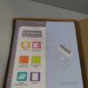 MOWEE 5 Subject Notebook - Spiral Notebook, College Ruled Notebook With Dividers Pocket, Tabs, 11" Ruler, 200 Pages, for Writing Journal, Home & Office, School Supplies, 8.5''x11'' Lily White