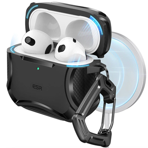 AirPods 4 Cyber Tough Magnetic Case - Black