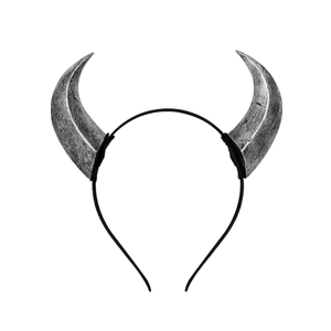 L'VOW Black Witch Demon Horns Headband Devil Headpiece Halloween Evil Headdress Costume