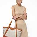 Shoulder Bag for Women Tote Purses and Handbags Top Handle Work Bag Satchel Hobo Purse (Beige Brown)