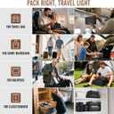 Veken 10 Set/8 Set Packing Cubes for Travel Essentials, Suitcase Organizer Bags in 4 Sizes, Carry-On Luggage Accessories with Laundry & Toiletry Bag, Airplane Must-Have, Road Trip & Camp Gifts for Men (01 Black)