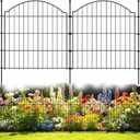Decorative Garden Fences 24in x 30ft, 15 Pack Outdoor Fencing Animal Barrier Dog Border, Metal Wire Fence Panels for Garden Decor, Flower Bed Edging Borders for No Dig Patio Yard