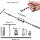 LadyRosian Paintless Dent Repair Puller Dent Puller T-Bar 18Pcs Tool with Removal Pulling Tabs for Auto Body Hail Damage Dent (EXP 12/31/26)