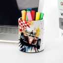 Pencil Holder for Desk, Car Pens Holder Cup, Round Pencil Caddy Cup, Women's Makeup Organizer, Stationery Supplies