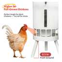 KOL 50LB Metal Chicken Feeder - No Waste, No Clog Design with 16 Ports & Smooth Gravity-Flow, Powder Coated Rust-Proof for Coop Use (Jade White)